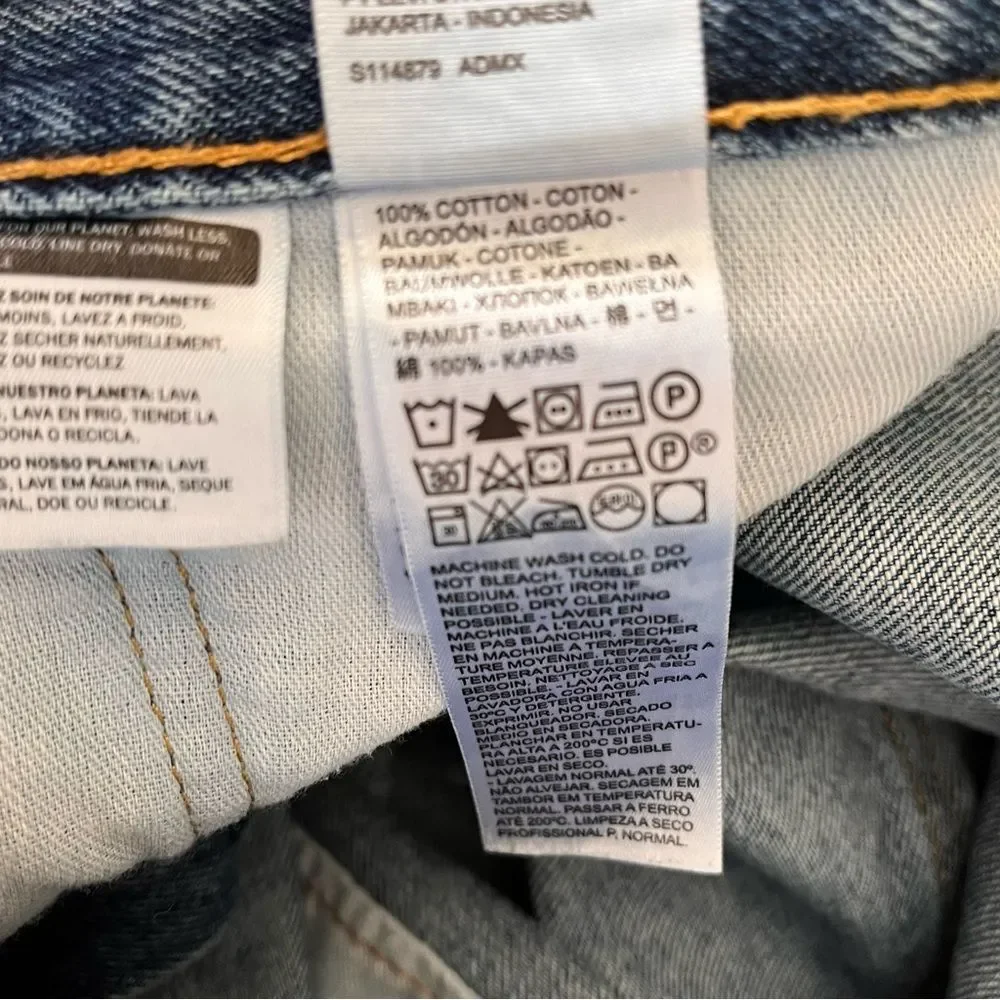 Levi's 505 Regular Fit Straight Leg Jeans in Begonia Overt Blue Size 38